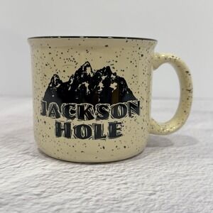 Jackson Hole Wyoming Campfire Speckled Coffee Mug Cottagecore Mancave